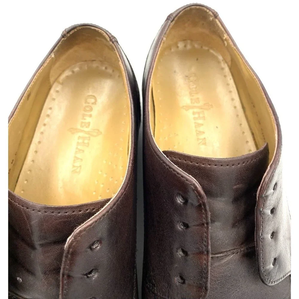 Cole Haan Men’s Adams Split Toe Dark Brown‎ Oxford Shoe Size 10 M No Laces